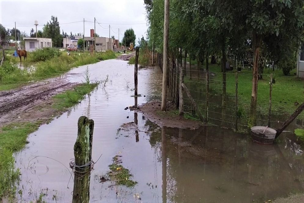 Calles inundadas en "El Taladro".