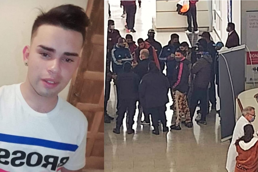  Alexis Silva / La familia reclamando en uno de los accesos al hospital.