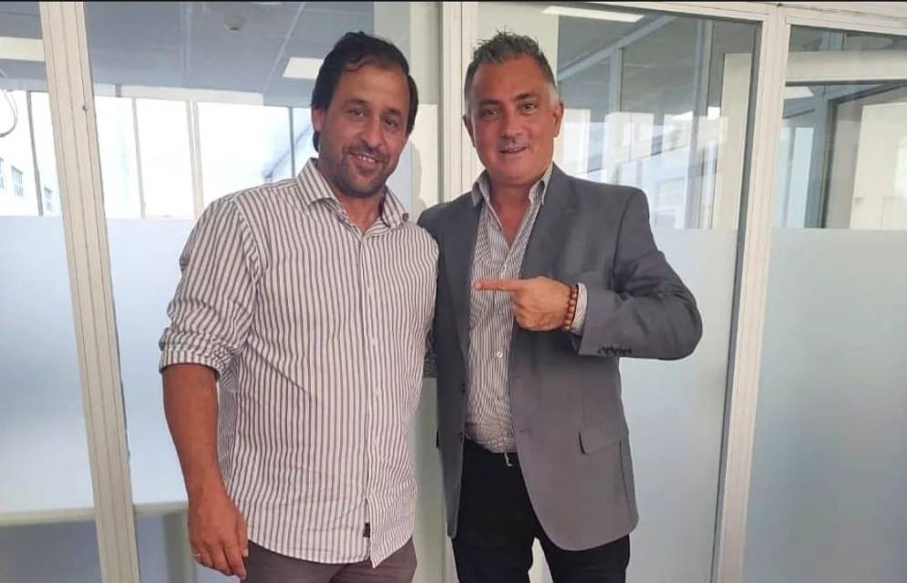 Augusto, junto a su jefe pol&iacute;tico, Sebasti&aacute;n Pareja. 