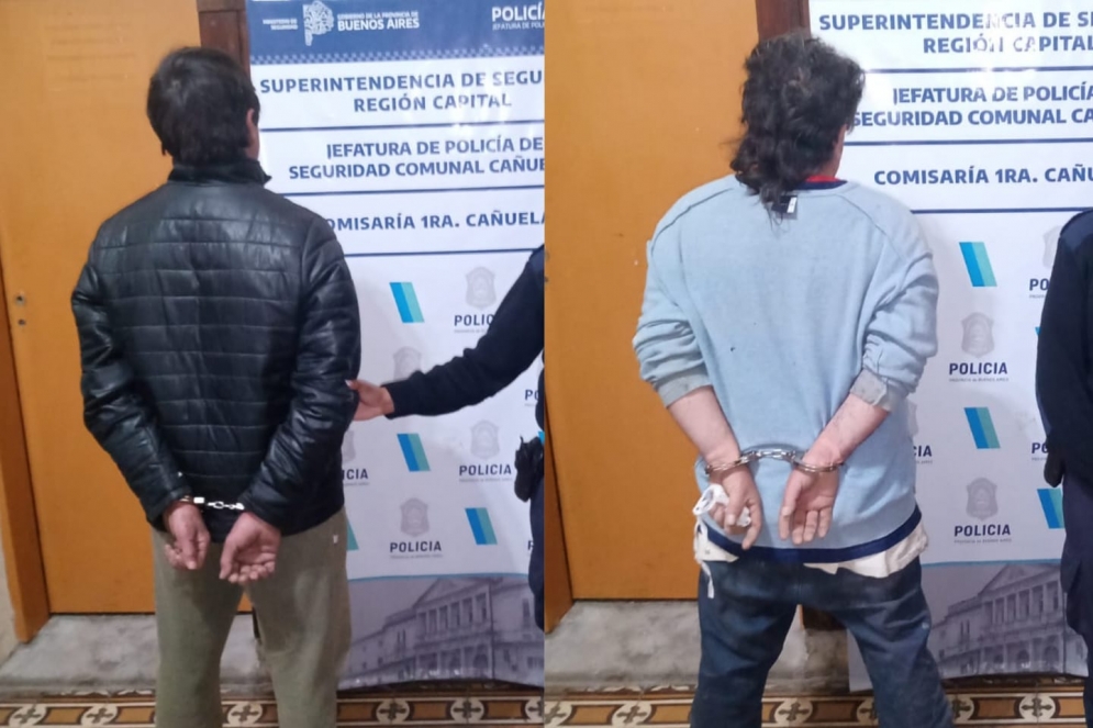 Gabrielo y Varela, esposados en la Comisar&iacute;a 1&ordf;. 