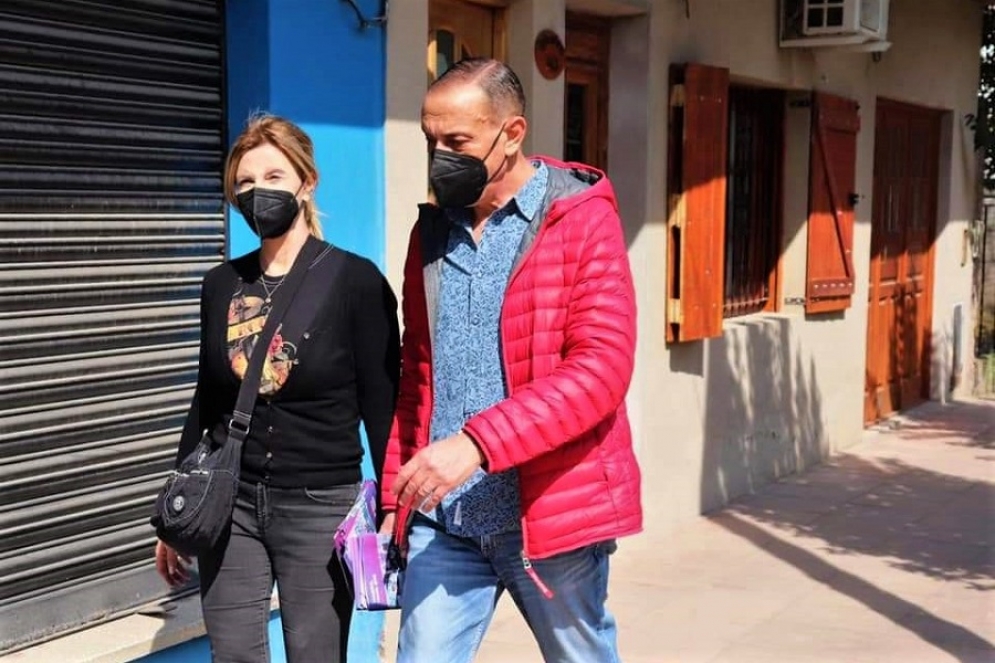 Fassi y Arrieta, el pasado s&aacute;bado, recorriendo las calles.