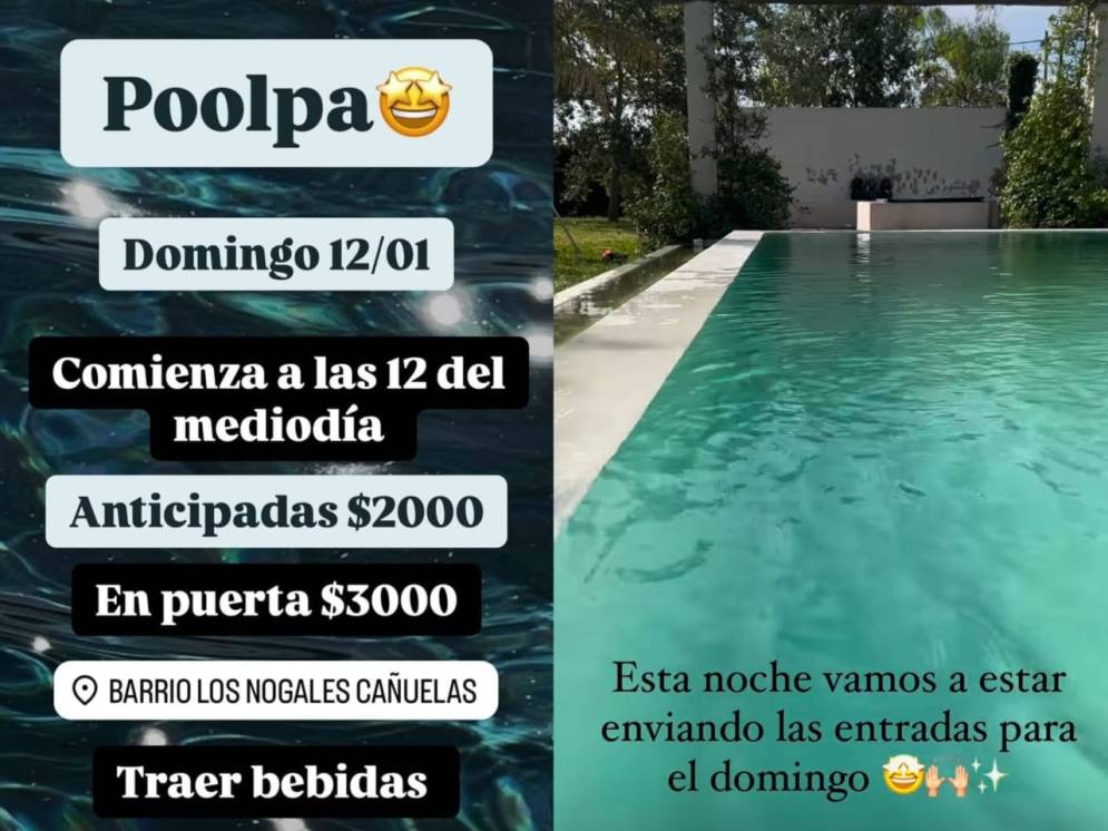 La "promo" de la fiesta que lleg&oacute; a manos de la polic&iacute;a. 