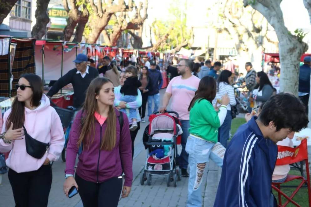 La feria de artesanos "Mercedes Sosa", en la Plaza San Mart&iacute;n.