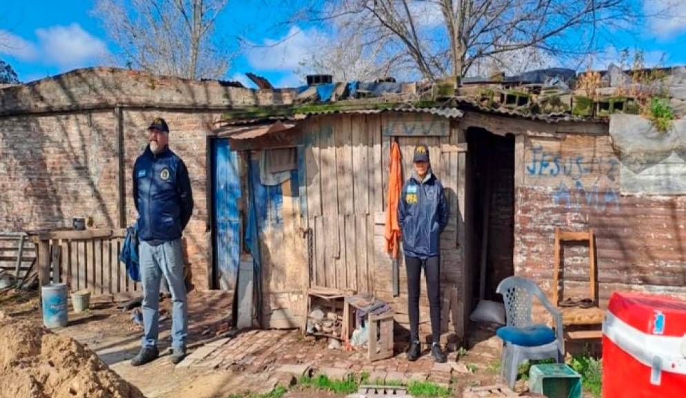 Una de las chozas donde viv&iacute;an los trabajadores.