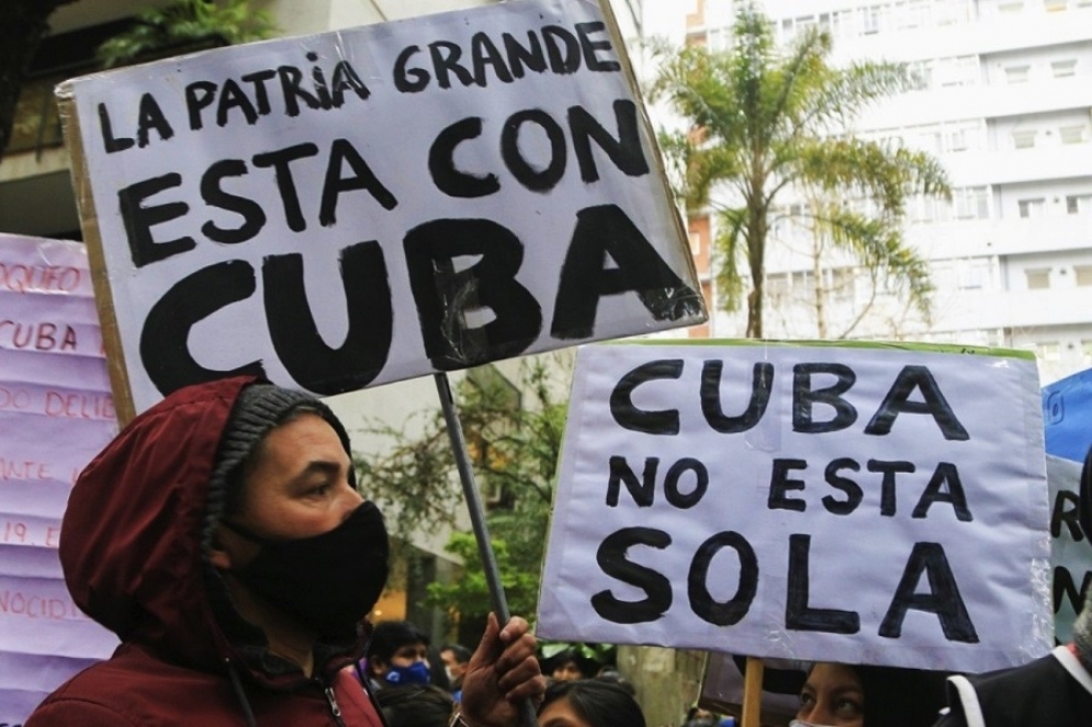 Marchas frente a la sede diplom&aacute;tica caribe&ntilde;a en la Argentina.