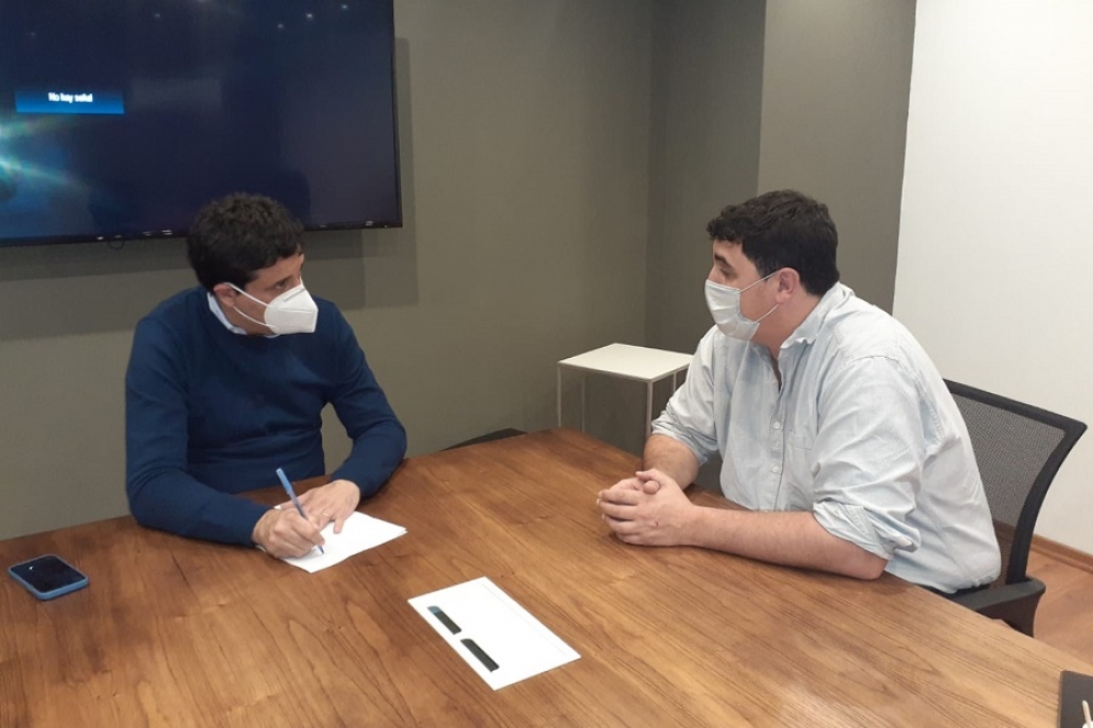 Abad e Iturmendi en un pasaje del encuentro celebrado esta semana.