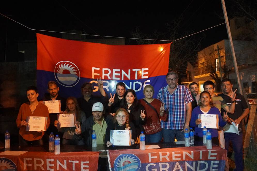 Hubo una buena convocatoria en la esquina de Alem e Independencia.