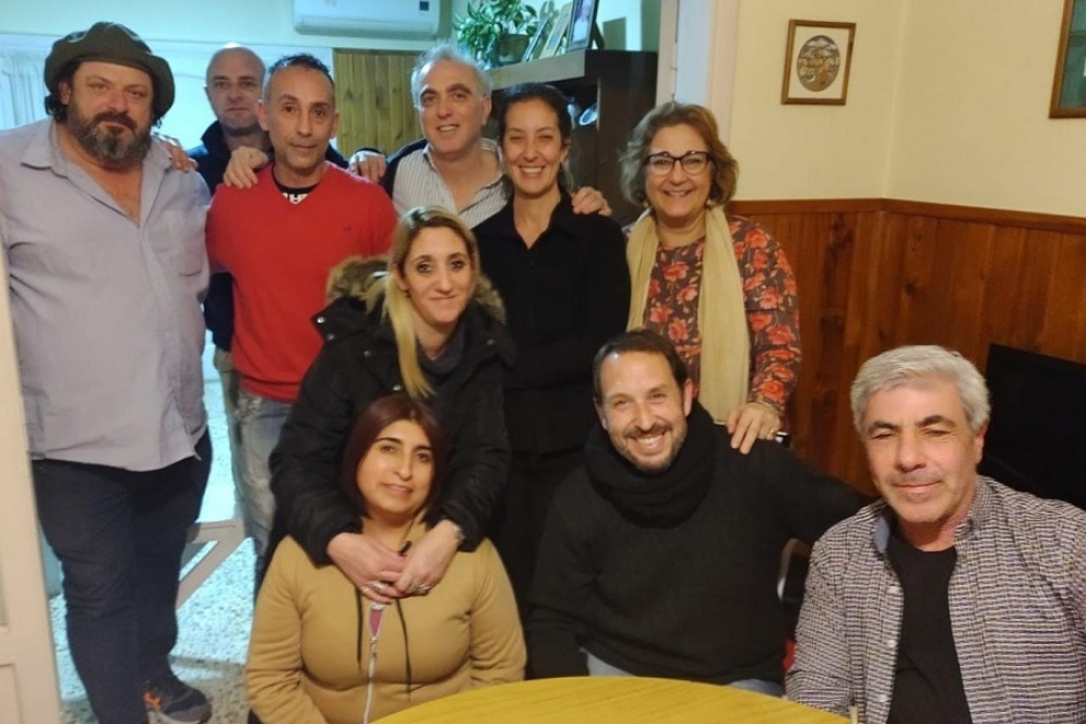 Cesar Agnelli en su primera reuni&oacute;n en Forja. 