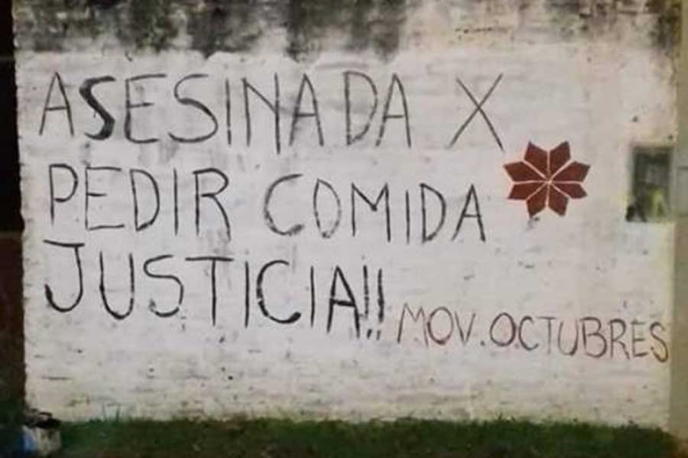 Las pintadas en Ca&ntilde;uelas pidiendo por justicia. 