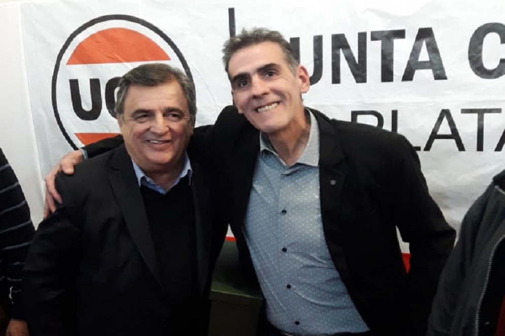 Polo junto al jede del interbloque Cambiemos en la C&aacute;mara de Diputados, Mario Negri. 