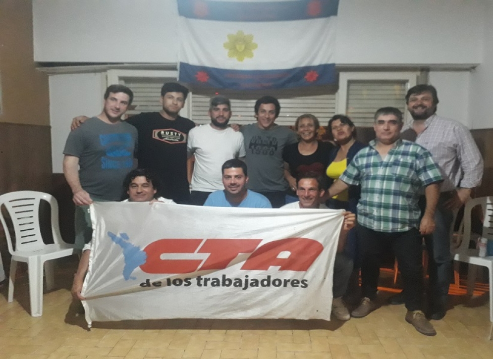 Brindis en la sede de la CTA