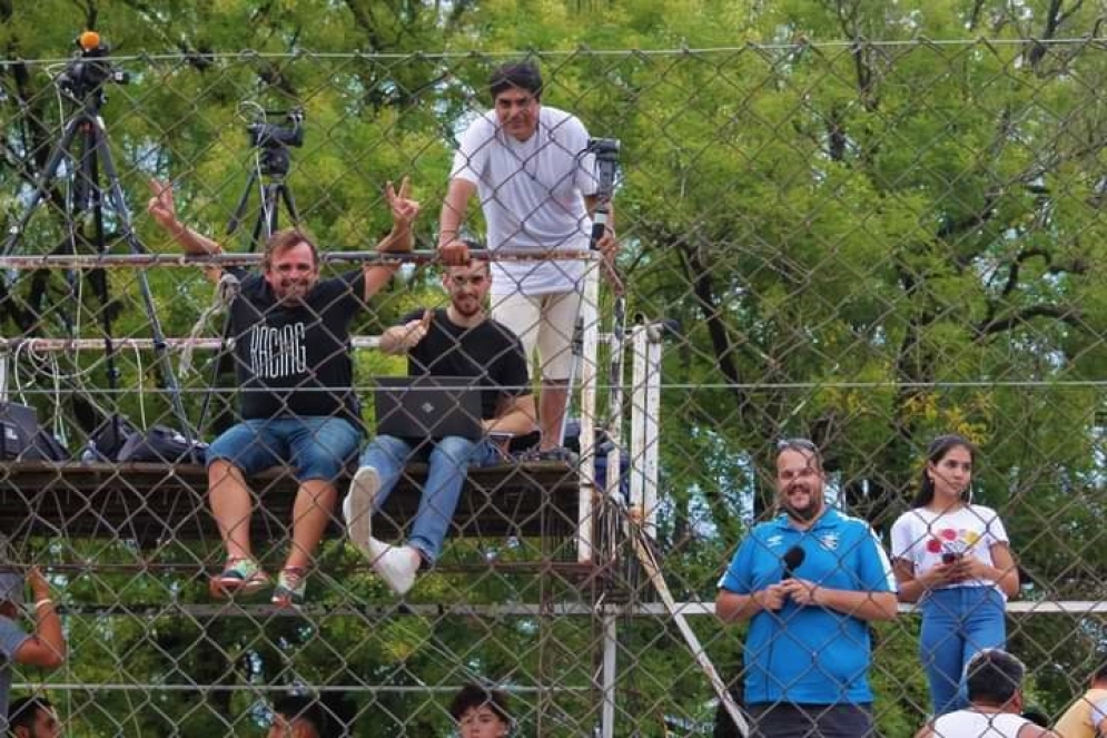 Los periodistas de NacPop TV en Luj&aacute;n.