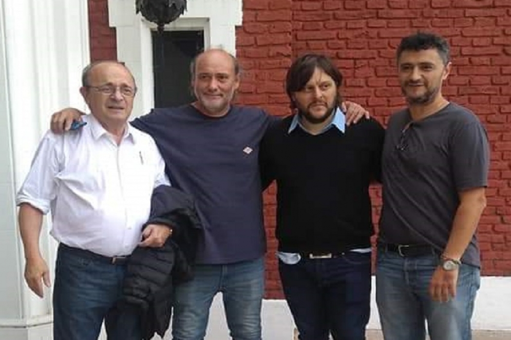 El diputado nacional Leopoldo Moreau, Hugo D&iacute;ez, el legislador porte&ntilde;o Leandro Santoro y Alejandro Cid Menna. 