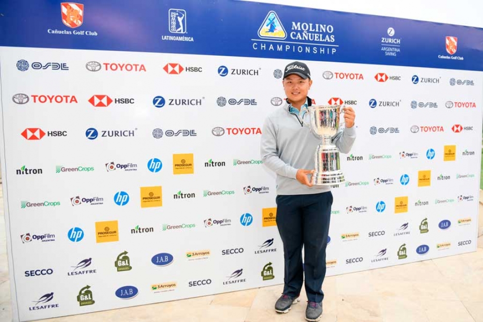 Thomas Baik (ARG) gan&oacute; el Molino Ca&ntilde;uelas Championship y consigui&oacute; su primer t&iacute;tulo en el PGA TOUR Latinoam&eacute;rica. / Cr&eacute;dito: Enrique Berardi/PGA TOUR