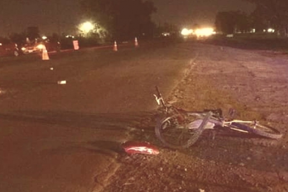 La bicicleta tras el accidente. Foto: Facebook Gladys Amundarain.