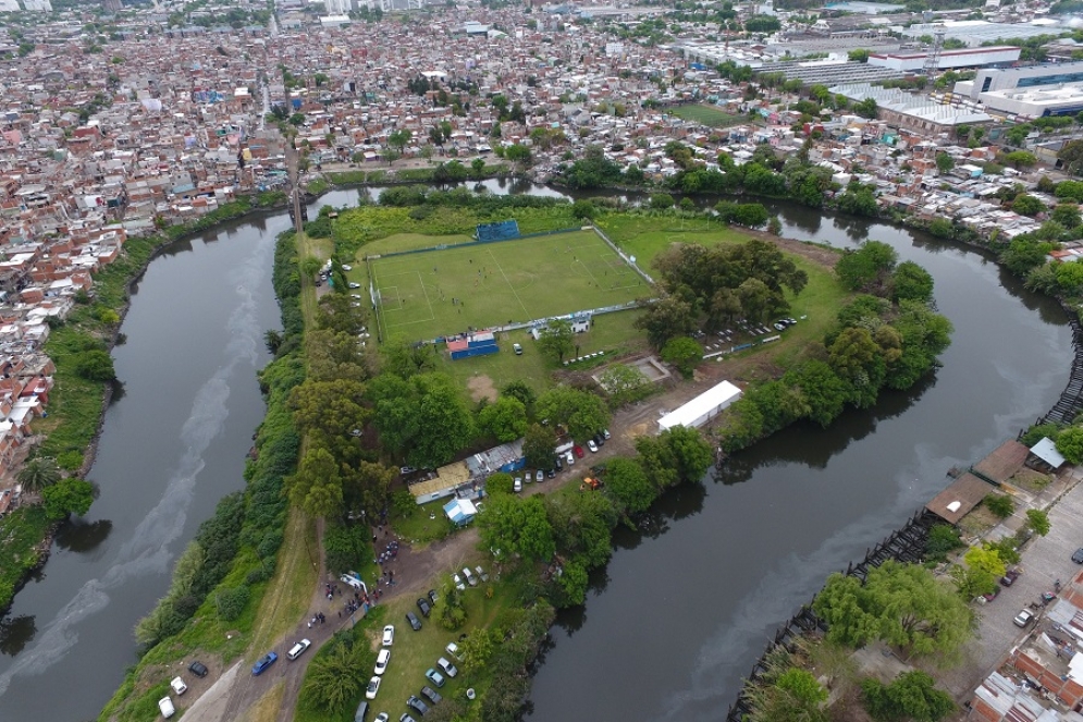 El estadio Saturnino Moure.
