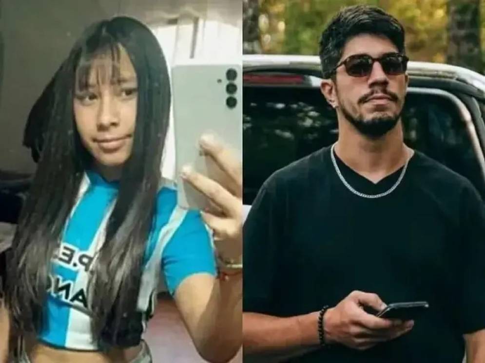Agostina Vega y el acusado de su femicidio, Claudio Barrelier. 