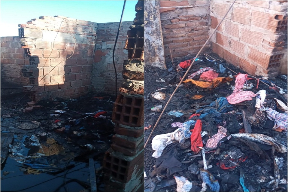 La casa qued&oacute; en ruinas.