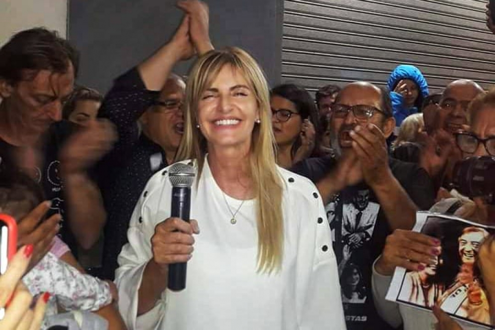 Fassi en los festejos del bunker.