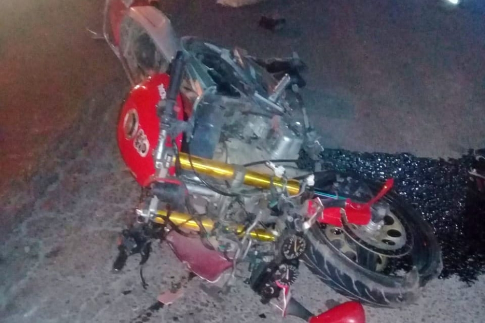 La Mondial roja tras la colisi&oacute;n.