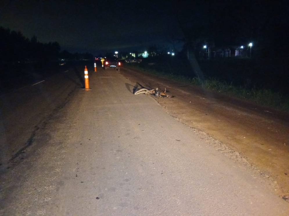 El accidente, en un trayecto muy oscuro.