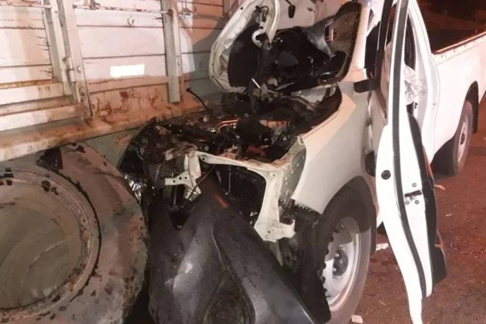 La camioneta en la que viajaba Vel&aacute;zquez.