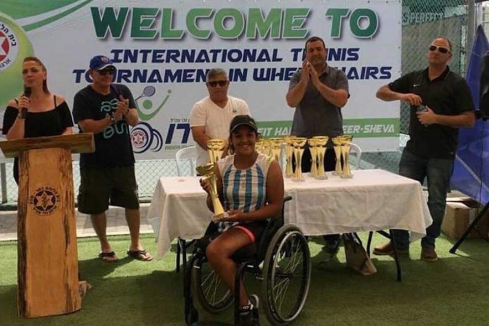 Moreno en el momento de la premiaci&oacute;n. 