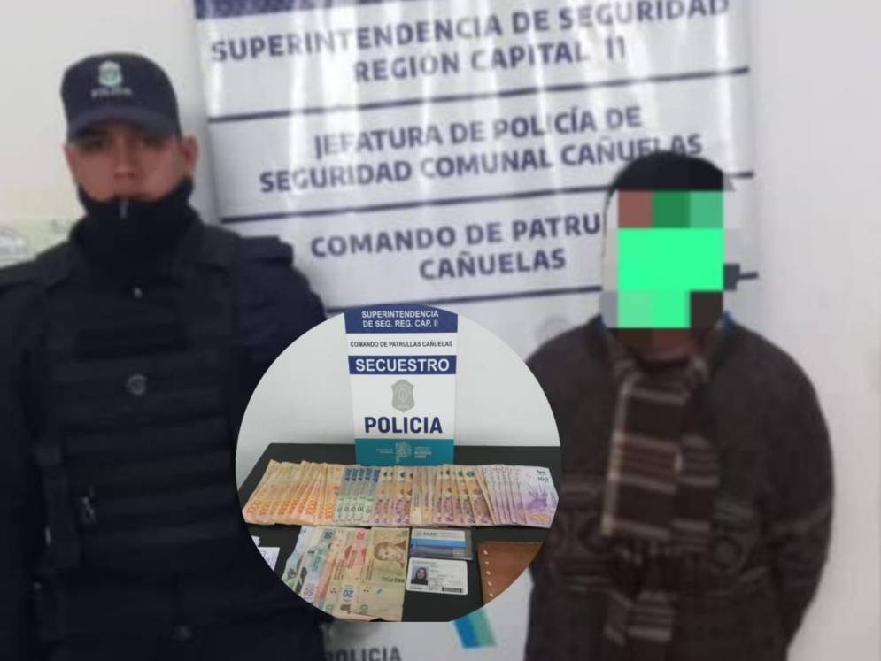 Ben&iacute;tez, esposado en el Comando de Patrullas.