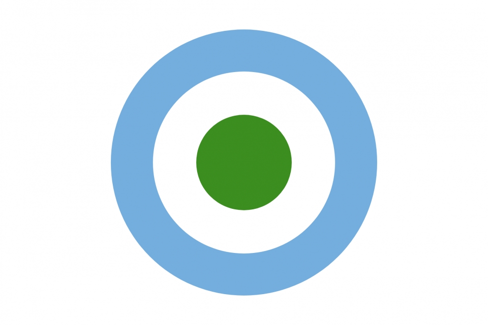 Bosquejo de la escarapela con los colores de la bandera ca&ntilde;uelense.